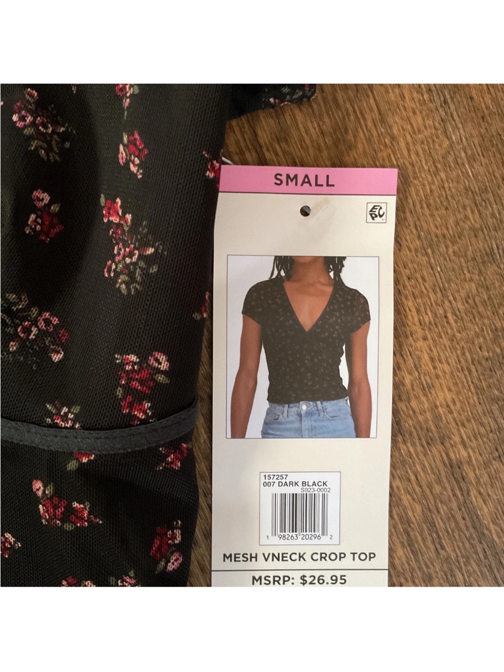Aeropostale Mesh V-Neck Floral Crop Top | NWT | XXS & XS Available
